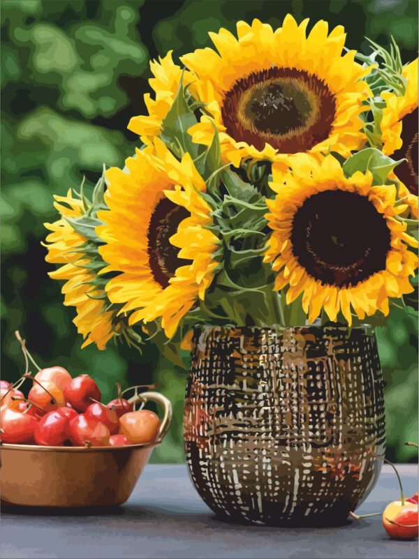 Натюрморт №34, полотно на картоні з контуром, 30х40, бавовна, акрил, ROSA START