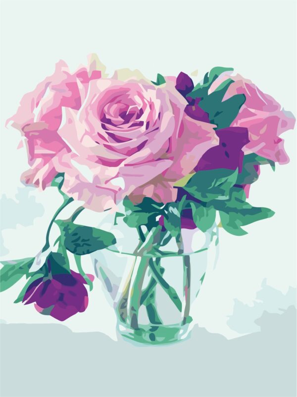 Натюрморт №35, полотно на картоні з контуром, 30х40, бавовна, акрил, ROSA START