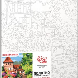 Пейзаж №35, полотно на картоні з контуром, 30х40, бавовна, акрил, ROSA START