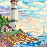 Landscape №36, Canvas Panel with outline, 30х40, cotton, acrylic, ROSA START