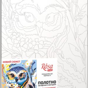 „Mysterious Оwl“, Canvas Panel with outline, 30х40, cotton, acrylic, ROSA START