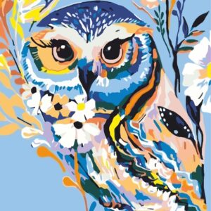 „Mysterious Оwl“, Canvas Panel with outline, 30х40, cotton, acrylic, ROSA START