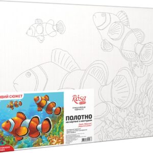 „Coral Fish“, Canvas Panel with outline,  30х40, cotton, acrylic, ROSA START