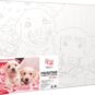 „Cute Puppies“, Canvas Panel with outline,  30х40, cotton, acrylic, ROSA START