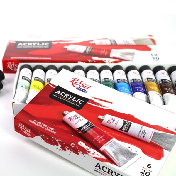 Набір акрилових фарб 6х20мл ROSA Studio