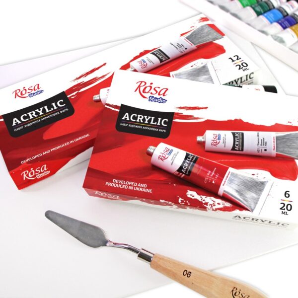 Набір акрилових фарб 6х20мл ROSA Studio