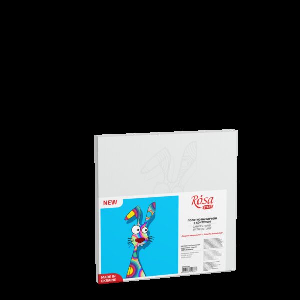„Bright Аnimals 3“, Canvas Panel with outline, 20х20cm, cotton, acrylic, ROSA START