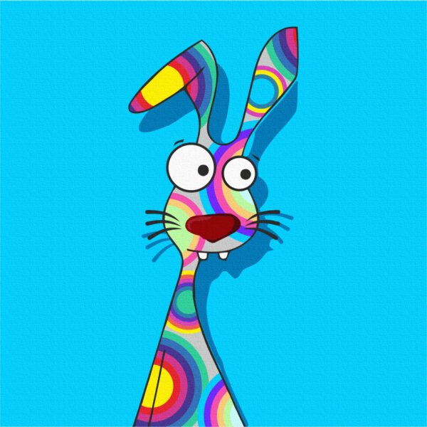 „Bright Аnimals 3“, Canvas Panel with outline, 20х20cm, cotton, acrylic, ROSA START