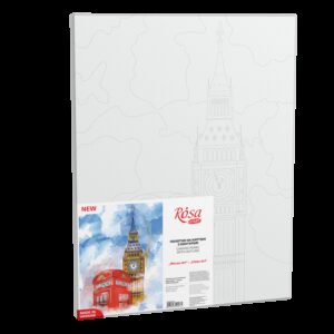 Міста №1, полотно на картоні з контуром, 30х40, бавовна, акрил, ROSA START