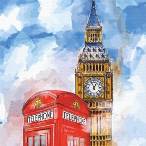 Міста №1, полотно на картоні з контуром, 30х40, бавовна, акрил, ROSA START