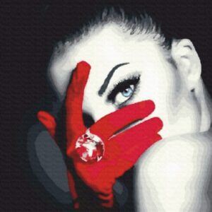 „Lady“,  полотно на картоні з контуром, 30х40, бавовна, акрил, ROSA START