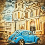 Cities №3, Canvas Panel with outline, 30х40, cotton, acrylic, ROSA START