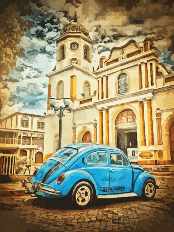 Cities №3, Canvas Panel with outline, 30х40, cotton, acrylic, ROSA START