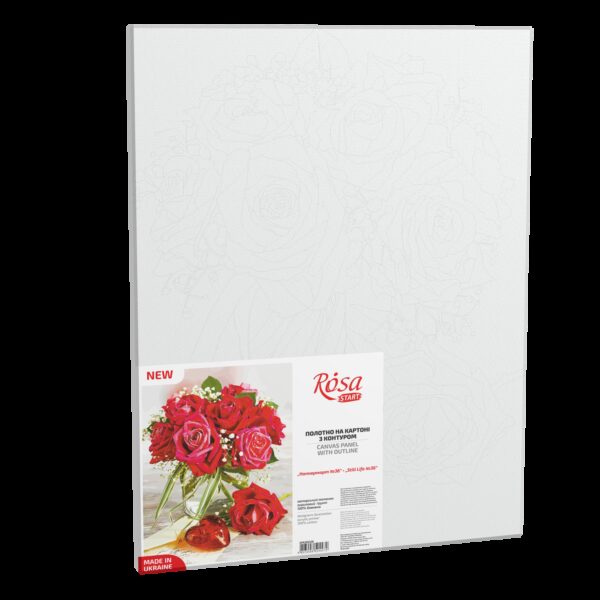 Still life №36, Canvas Panel with outline, 30х40, cotton, acrylic, ROSA START