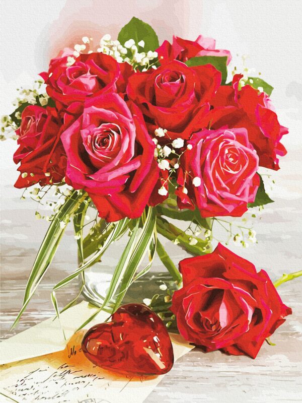 Натюрморт №36, полотно на картоні з контуром, 30х40, бавовна, акрил, ROSA START