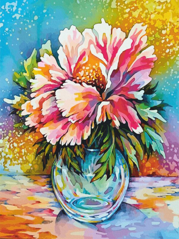 Натюрморт №37, полотно на картоні з контуром, 30х40, бавовна, акрил, ROSA START