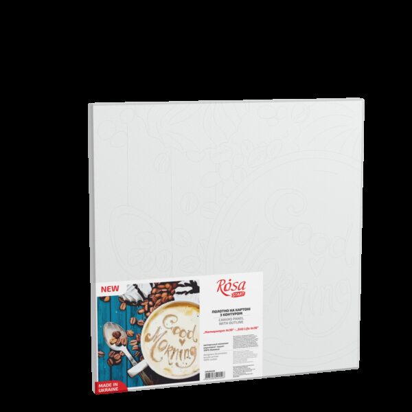 Натюрморт №38, полотно на картоні з контуром, 30х30, бавовна, акрил, ROSA START