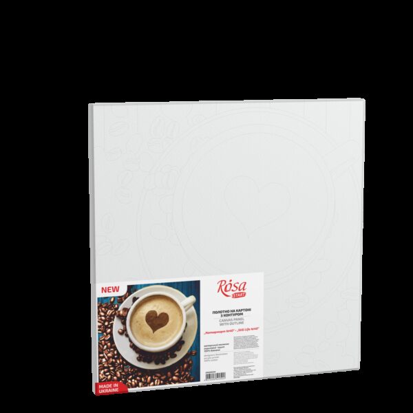 Still life №40, Canvas Panel with outline, 30х30, cotton, acrylic, ROSA START