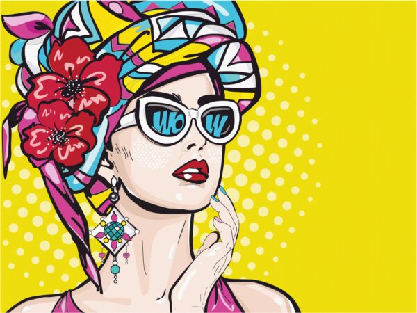 „Pop Art WOW 1“,  полотно на картоні з контуром, 30х40, бавовна, акрил, ROSA START