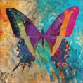 „Butterfly 2“, Canvas Panel with outline, 30х30, cotton, acrylic, ROSA START