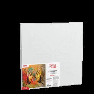 „Butterfly 3“, Canvas Panel with outline, 30х30, cotton, acrylic, ROSA START