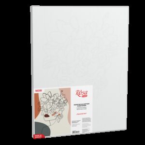 „Floral Girl 1“, Canvas Panel with outline, 30х40, cotton, acrylic, ROSA START