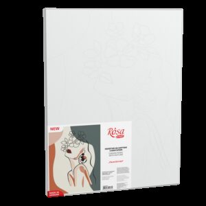 „Floral Girl 3“, Canvas Panel with outline, 30х40, cotton, acrylic, ROSA START