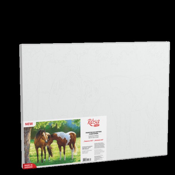 Тварини №6, полотно на картоні з контуром, 30х40, бавовна, акрил, ROSA START