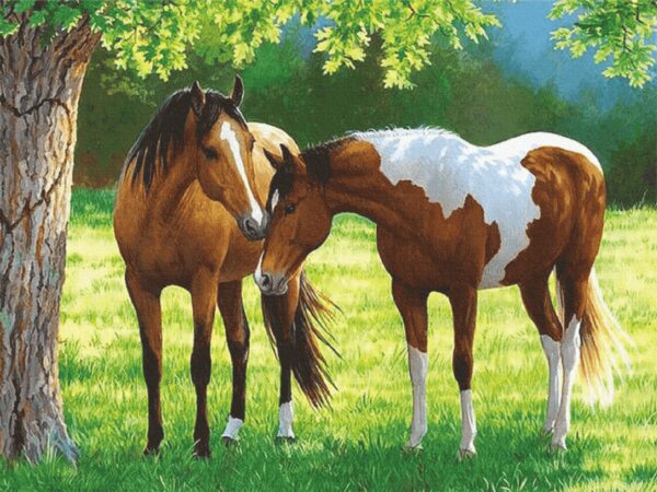 Animals №6, Canvas Panel with outline, 30х40, cotton, acrylic, ROSA START