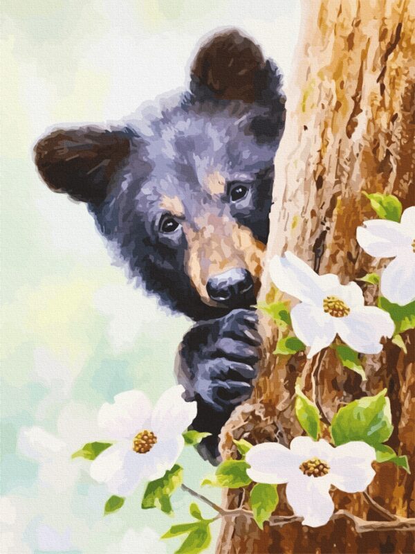 Тварини №7, полотно на картоні з контуром, 30х40, бавовна, акрил, ROSA START