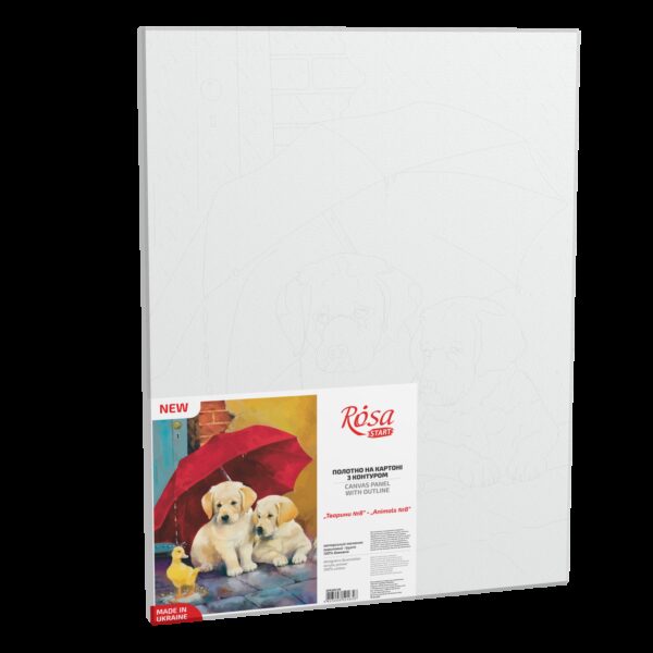 Animals №8, Canvas Panel with outline, 30х40, cotton, acrylic, ROSA START