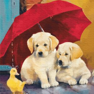 Animals №8, Canvas Panel with outline, 30х40, cotton, acrylic, ROSA START