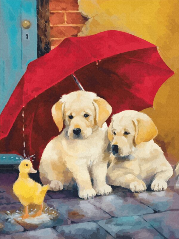 Animals №8, Canvas Panel with outline, 30х40, cotton, acrylic, ROSA START