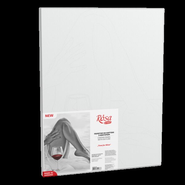 „Time for Wine“, Canvas Panel with outline, 30х40, cotton, acrylic, ROSA START