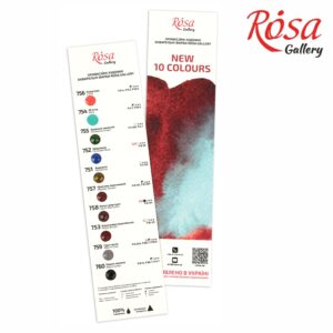 Дот-карта 40 кольорів професійні акварельні фарби Rosa Gallery