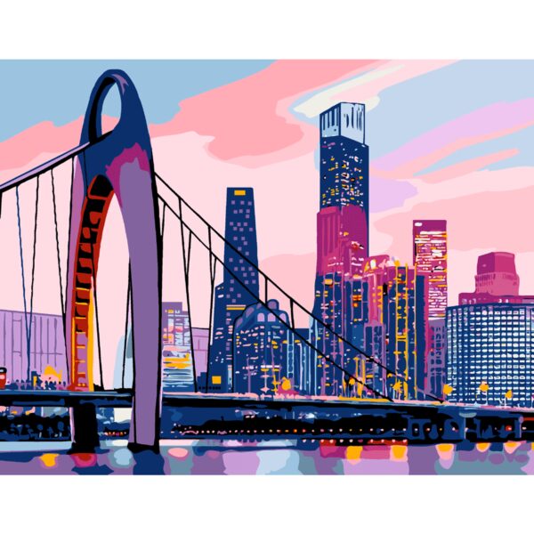 „Big City“, kit, painting by numbers, 35х45cm, ROSA START