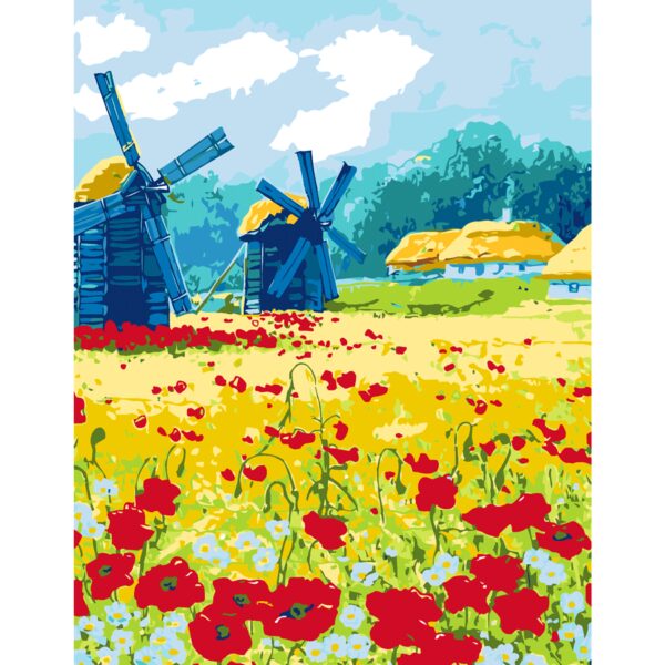 „Home Village“, kit, painting by numbers, 35х45cm, ROSA START