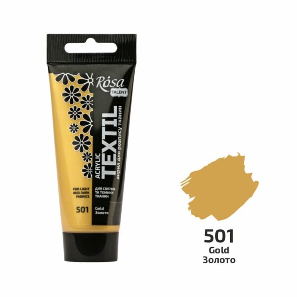 Фарби акрилові для тканин в тубі 60мл ROSA TALENT
