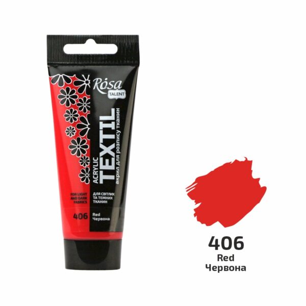 Фарби акрилові для тканин в тубі 60мл ROSA TALENT