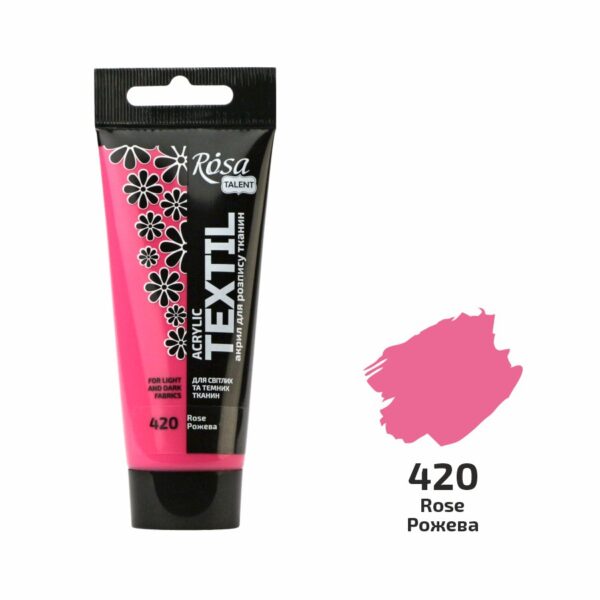 Фарби акрилові для тканин в тубі 60мл ROSA TALENT