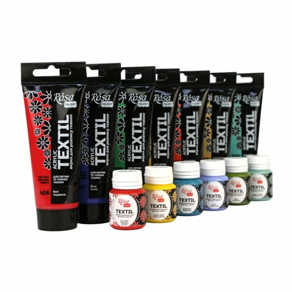 Фарби акрилові для тканин в тубі 60мл ROSA TALENT