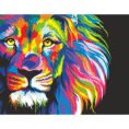 „Neon lion“, kit, painting by numbers, 35х45cm, ROSA START
