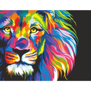 „Neon lion“, kit, painting by numbers, 35х45cm, ROSA START