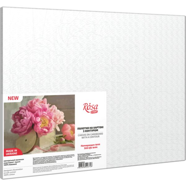 Still life №44, Canvas Panel with outline, 30х40cm, cotton, acrylic, ROSA START