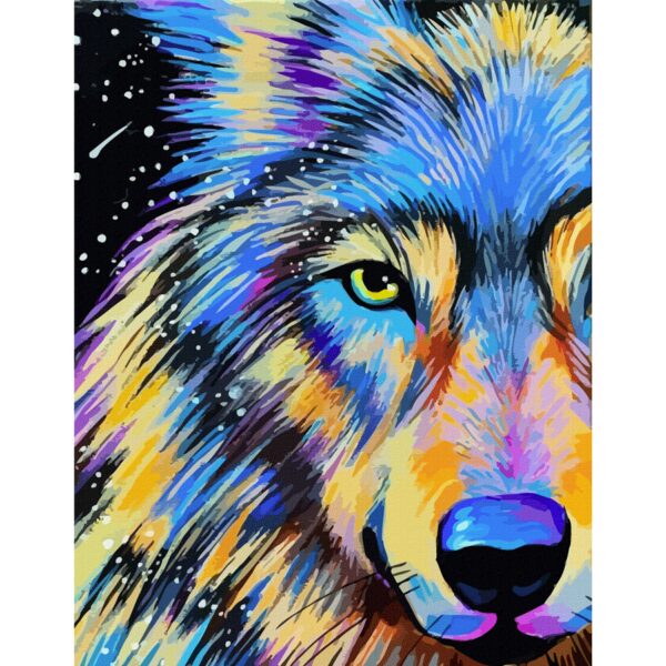 Animals №9, Canvas Panel with outline, 30х40cm, cotton, acrylic, ROSA START