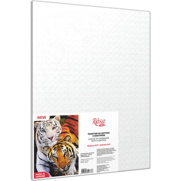 Animals №11, Canvas Panel with outline, 30х40cm, cotton, acrylic, ROSA START