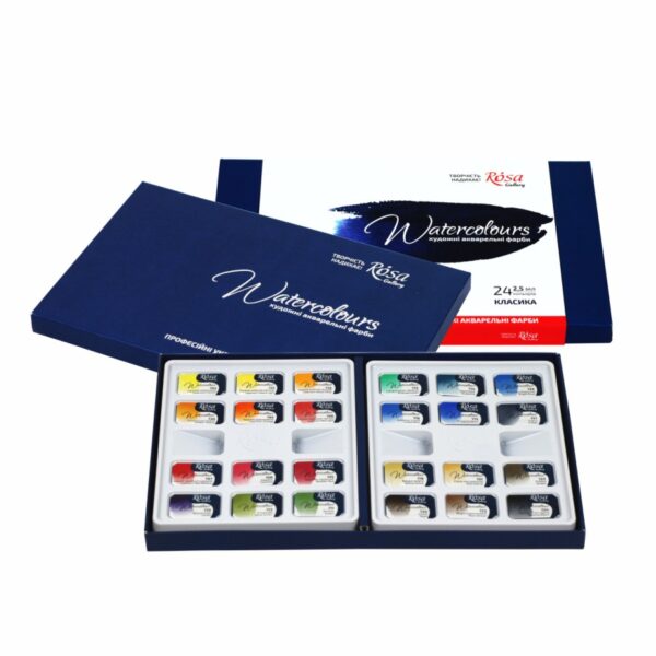 Набір акварельних фарб "Класика" 12 кольорів ROSA Gallery