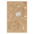 Chipbord for scrapbooking „Аbstraction“, white board, 12,8х20cm, ROSA TALENT