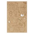 Chipbord for scrapbooking „Аbstraction“, white board, 12,8х20cm, ROSA TALENT