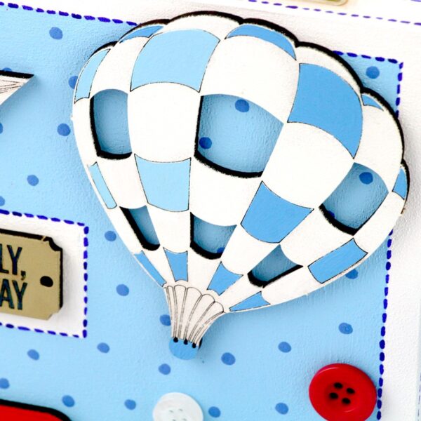 Chipbord for scrapbooking „Аbstraction“, white board, 12,8х20cm, ROSA TALENT